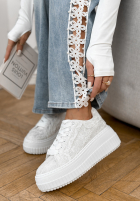 Koronkowe Tenisky Don’t Move biele