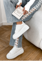 Koronkowe Tenisky Don’t Move biele