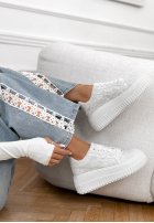 Koronkowe Tenisky Don’t Move biele