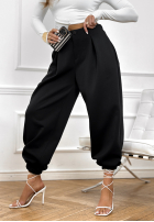 látkové Nohavice ze ściągaczami What You Wanted čierne