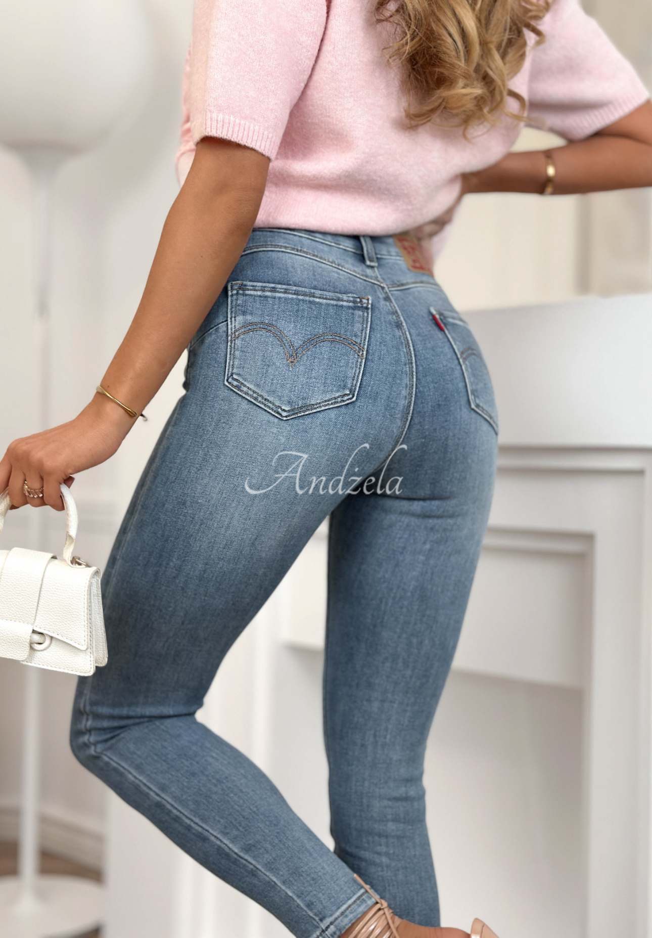 Džínsy skinny Stay For Me modré