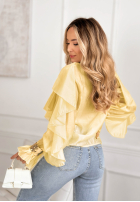 Košeľa z falbankami Sweet Ruffles žltá