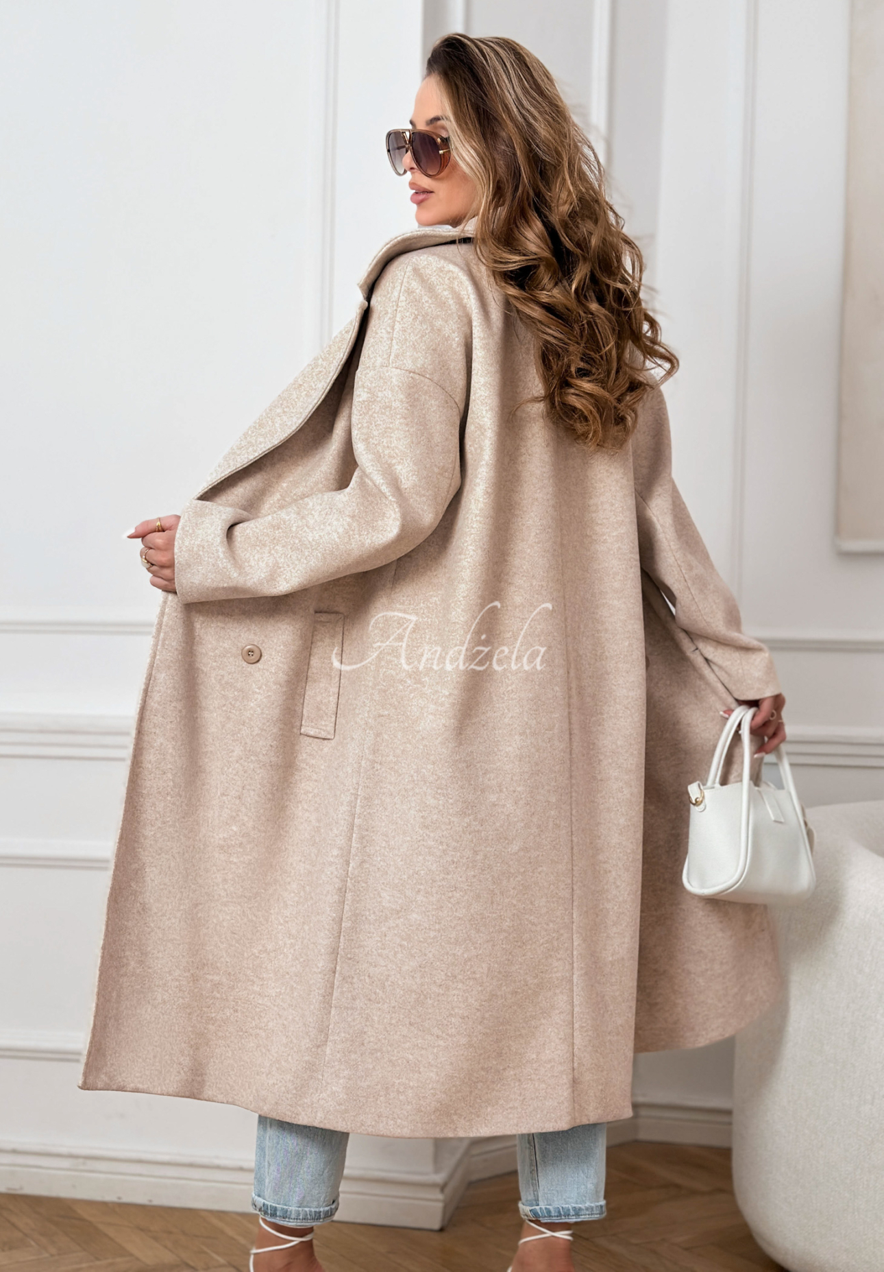 Dlhý kabát Springtime Success béžový