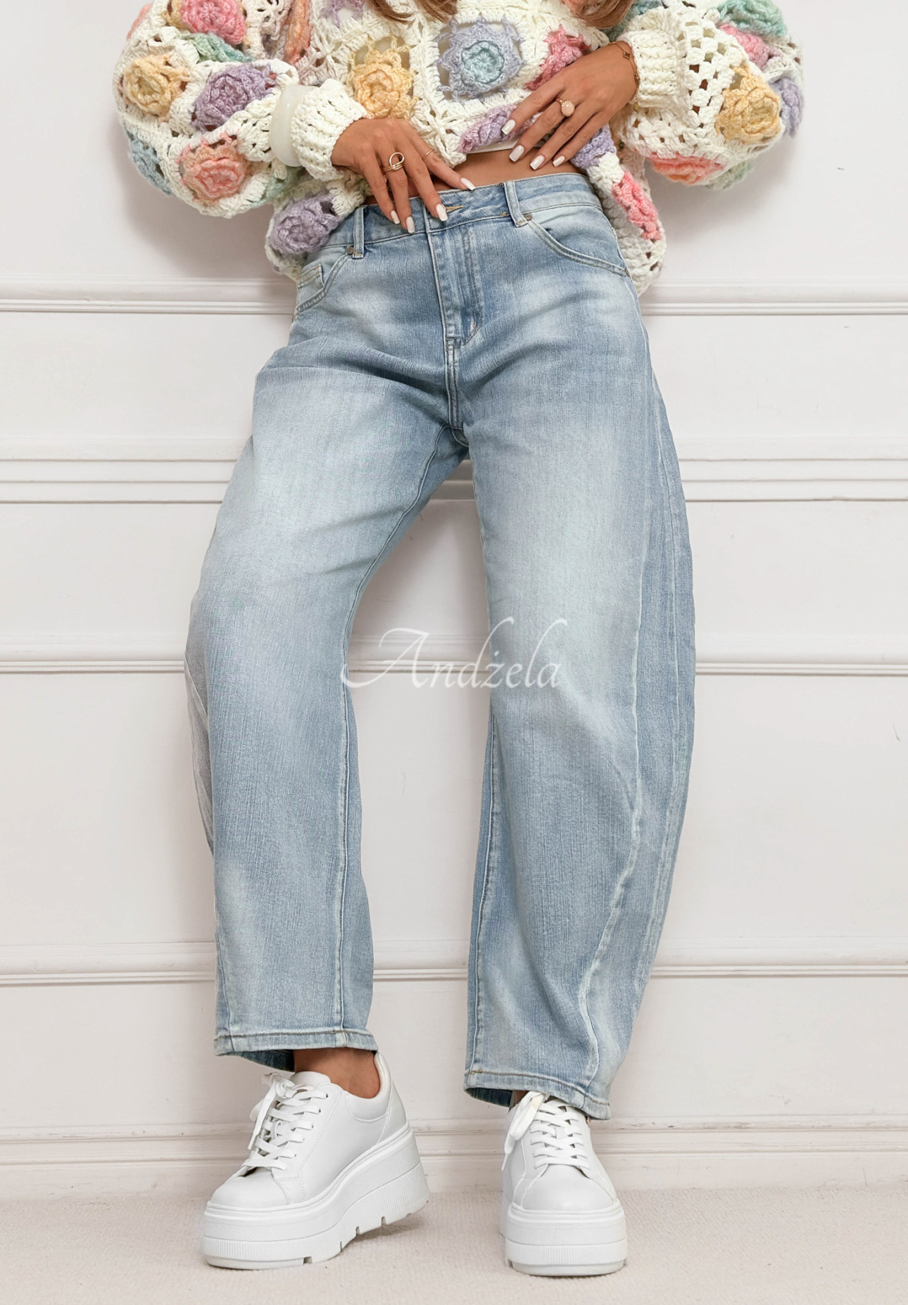 Džínsy banana Just Let Therm svetlomodré