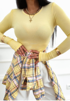 Wiskozowa Blúzka longsleeve Good Days Only žltá