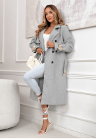 Dlhý Kabát z paskiem Changing Of Seasons sivý