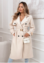 Dlhý Kabát z paskiem Changing Of Seasons béžový