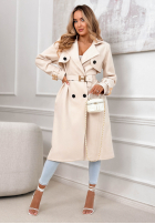 Dlhý Kabát z paskiem Changing Of Seasons béžový