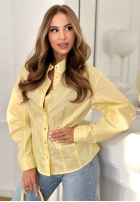 Košeľa z bufiastymi rękawami You Know Me žltá