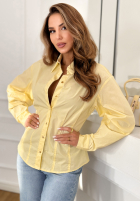 Košeľa z bufiastymi rękawami You Know Me žltá
