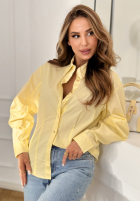 Košeľa z bufiastymi rękawami You Know Me žltá