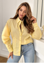 Košeľa z bufiastymi rękawami You Know Me žltá