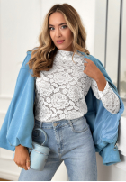 Koronkowa Blúzka longsleeve Delicate Touch Biela