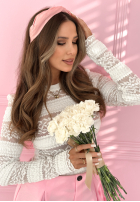 Čelenka na głowę z wiązaniem Clean Look púdrovo ružová