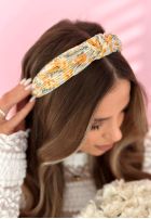 Kwiecista Čelenka na głowę z wiązaniem Floral Hair žltá