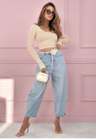 Nohavice džínosové banana Adds New Life svetlomodré