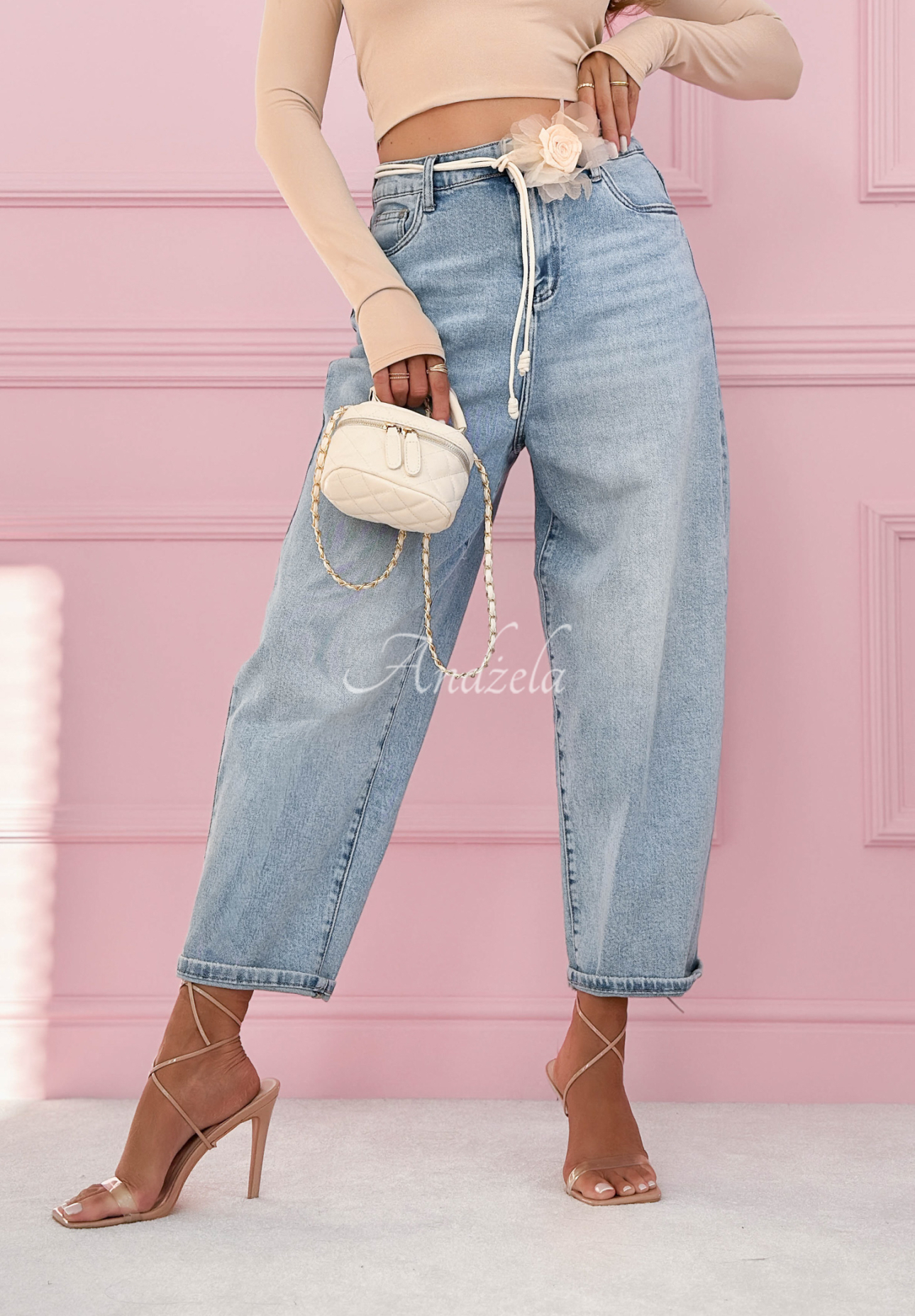 Džínsy banana Adds New Life svetlomodré