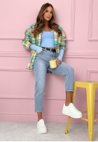 Nohavice džínosové mom fit Prime Look svetlomodré