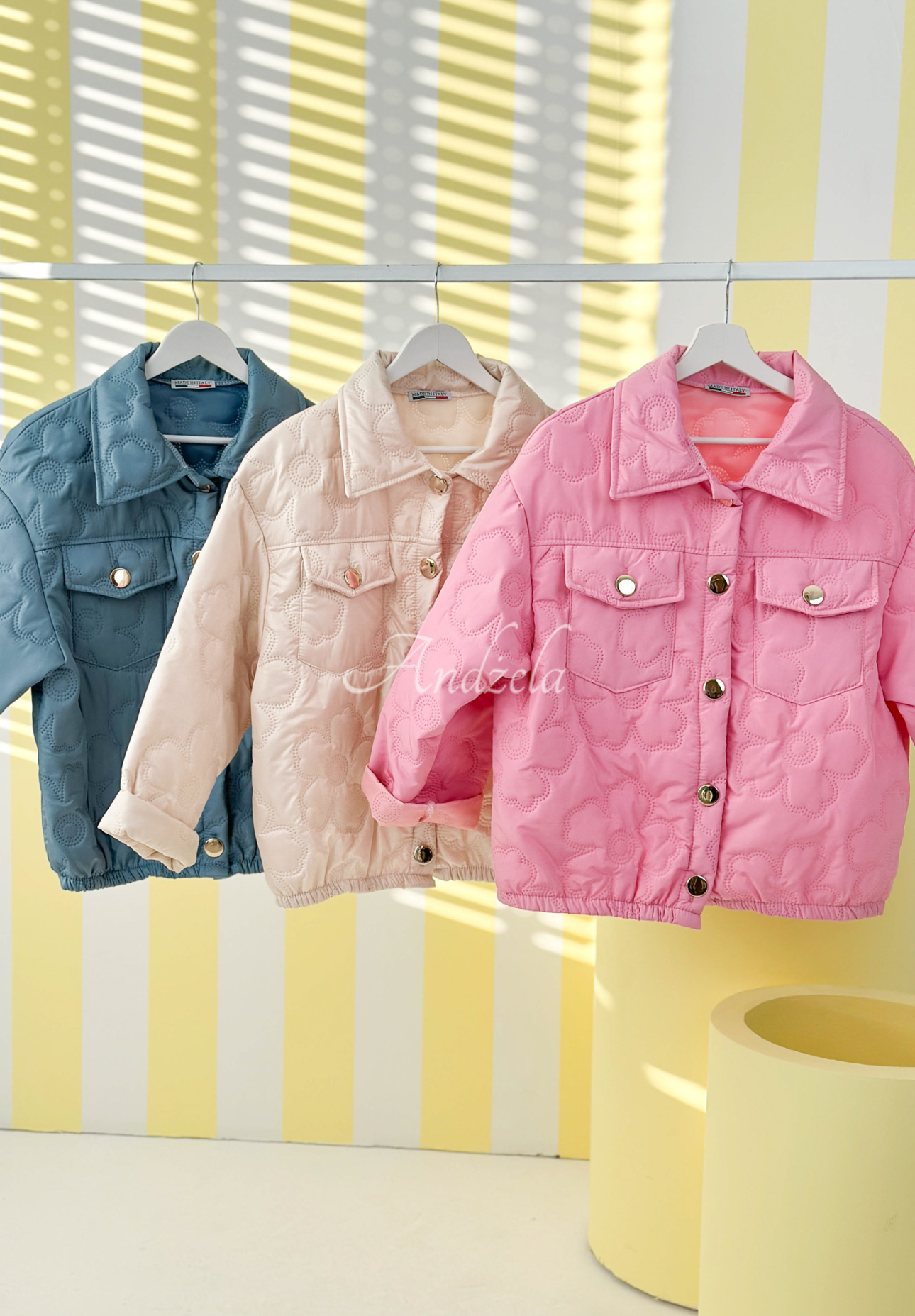 Krátka prešívaná bunda Spring Sings ružová