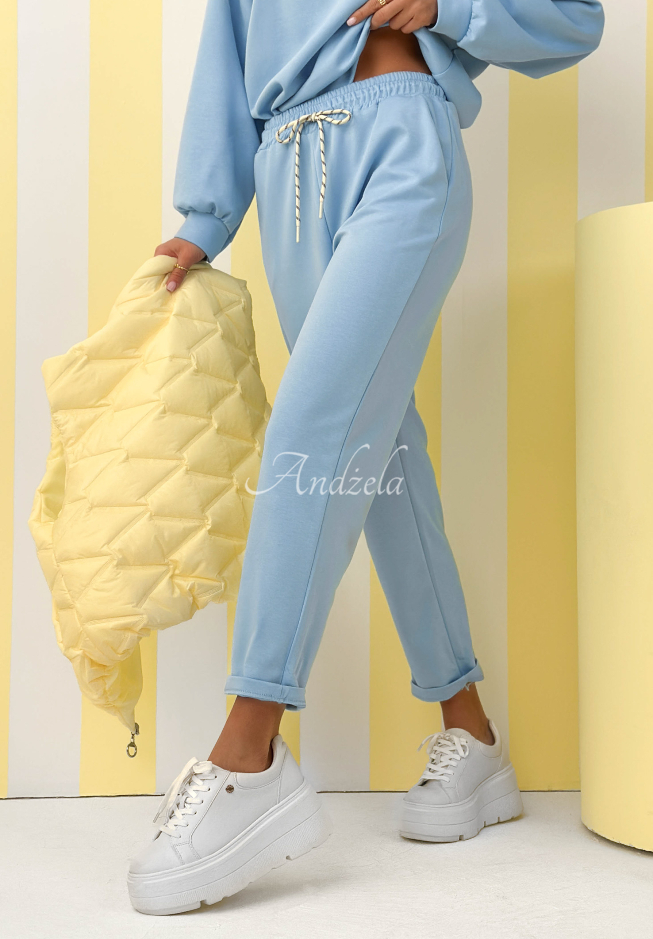 Viskózová tepláková súprava mikina a nohavice Better Now modrý