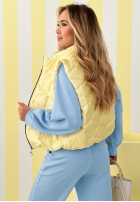 Krátka Prešívaná Vesta Spring Cloud ecru