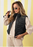 Krátka Prešívaná Vesta Spring Cloud ecru