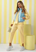 Krátka Prešívaná Vesta Spring Cloud ecru