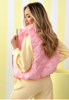 Krátka Prešívaná Vesta Spring Cloud ecru