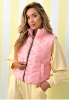 Krátka Prešívaná Vesta Spring Cloud ecru