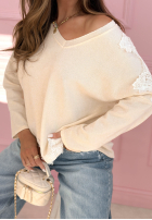 Bawełniana Blúzka z koronką Softness And Lace ecru