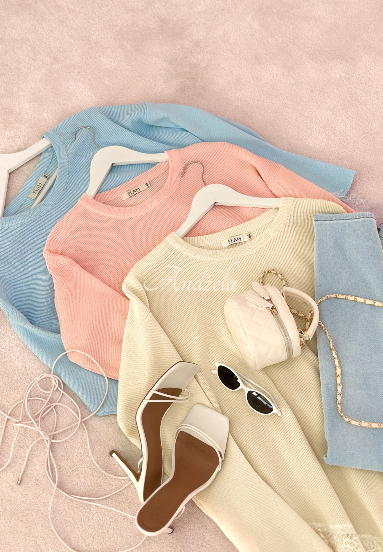 Viskózový asymetrický sveter s čipkou Fresh Start béžový