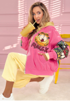 Bunda bomberka z nadrukami The Red Cat ružová