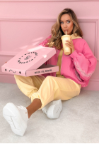 Bunda bomberka z naszywkami The Rabbit Lady ružová