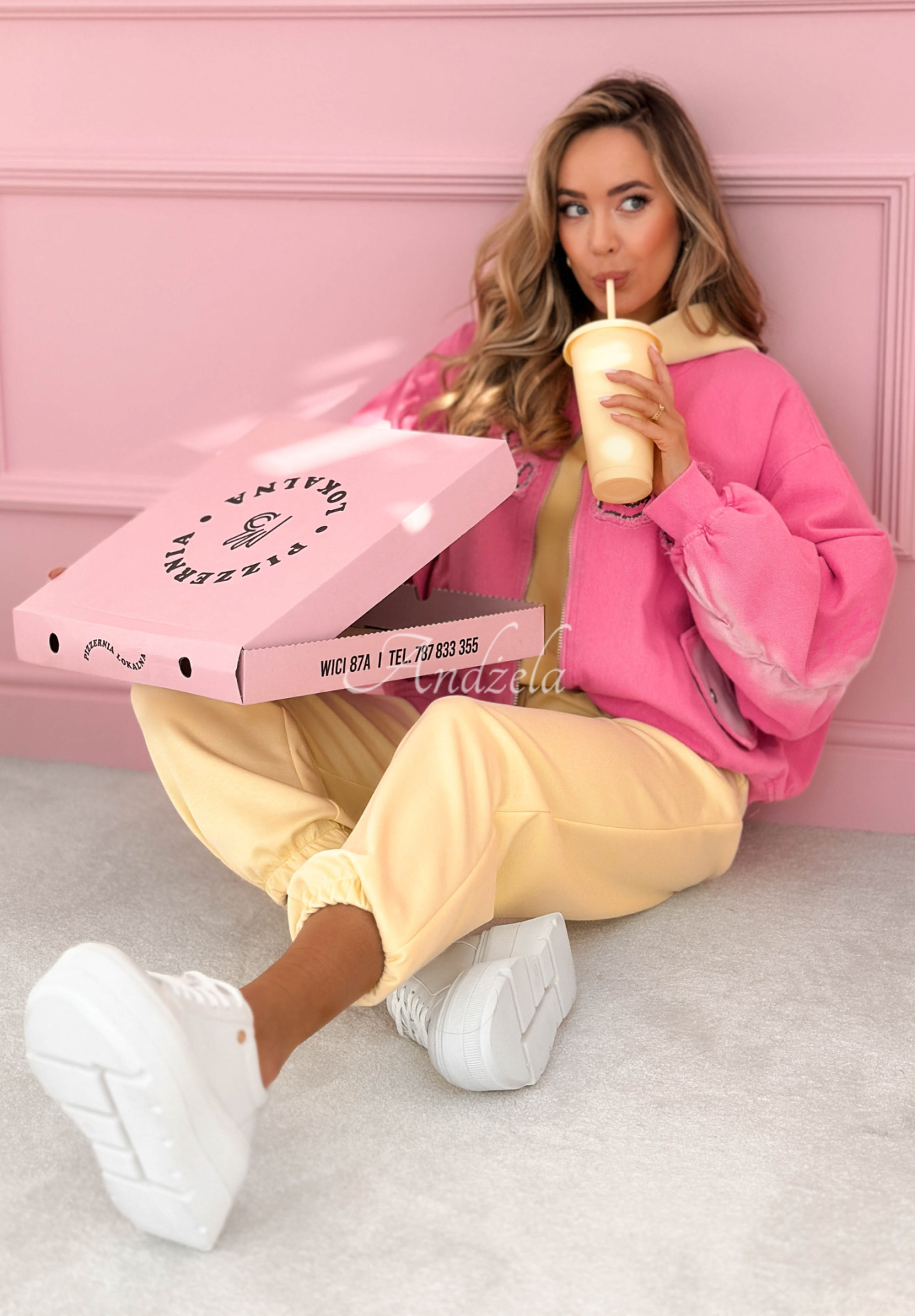 Bunda bombera s nášivkami The Rabbit Lady ružová