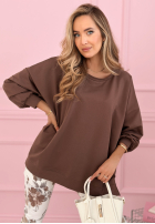 Mikina oversize Not The Same čokoládová