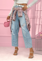 Nohavice džínosové balloon z przetarciami Noah modré