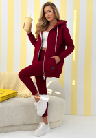 Rozpinana Mikina s kapucňou Siempre bordová II