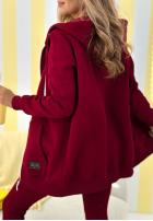 Rozpinana Mikina s kapucňou Siempre bordová II