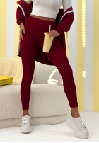 Prążkowane Legíny Siempre bordové II