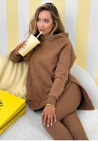 Mikina z kieszenią i kapturem Siempre ťavia