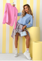 Mikina z bufiastymi rękawami Silent Power blankytná