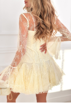 Rozkloszowana Šaty z koronki Like A Fairy ecru