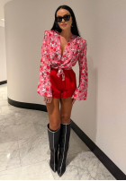 Krótkie spodenki z zakładkami La Milla Camilla červené