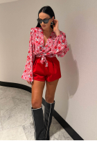 Krótkie spodenki z zakładkami La Milla Camilla červené