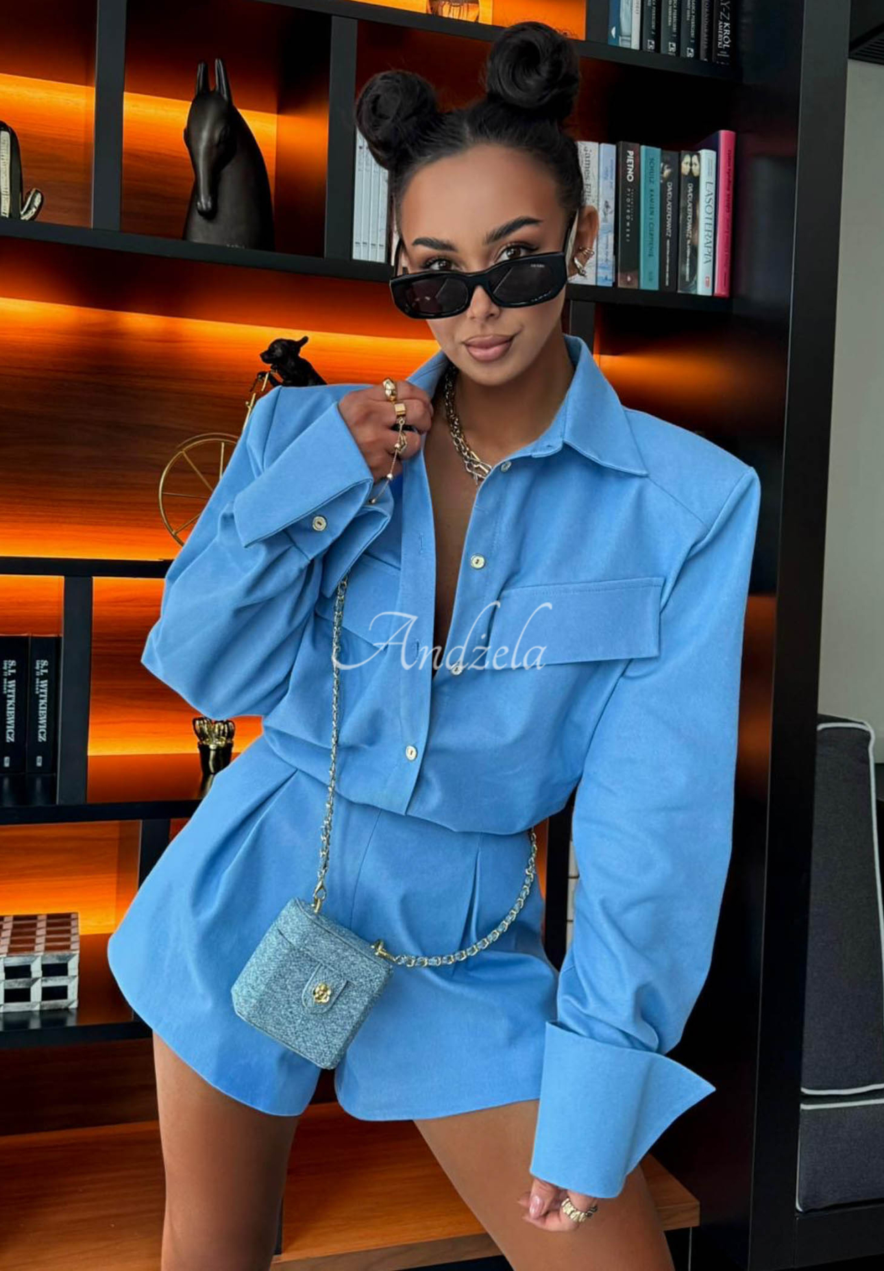 Džínsová košeľa La Milla Kaylee modrá