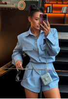 džínsová Košeľa La Milla Kaylee modrá