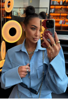 džínsová Košeľa La Milla Kaylee modrá