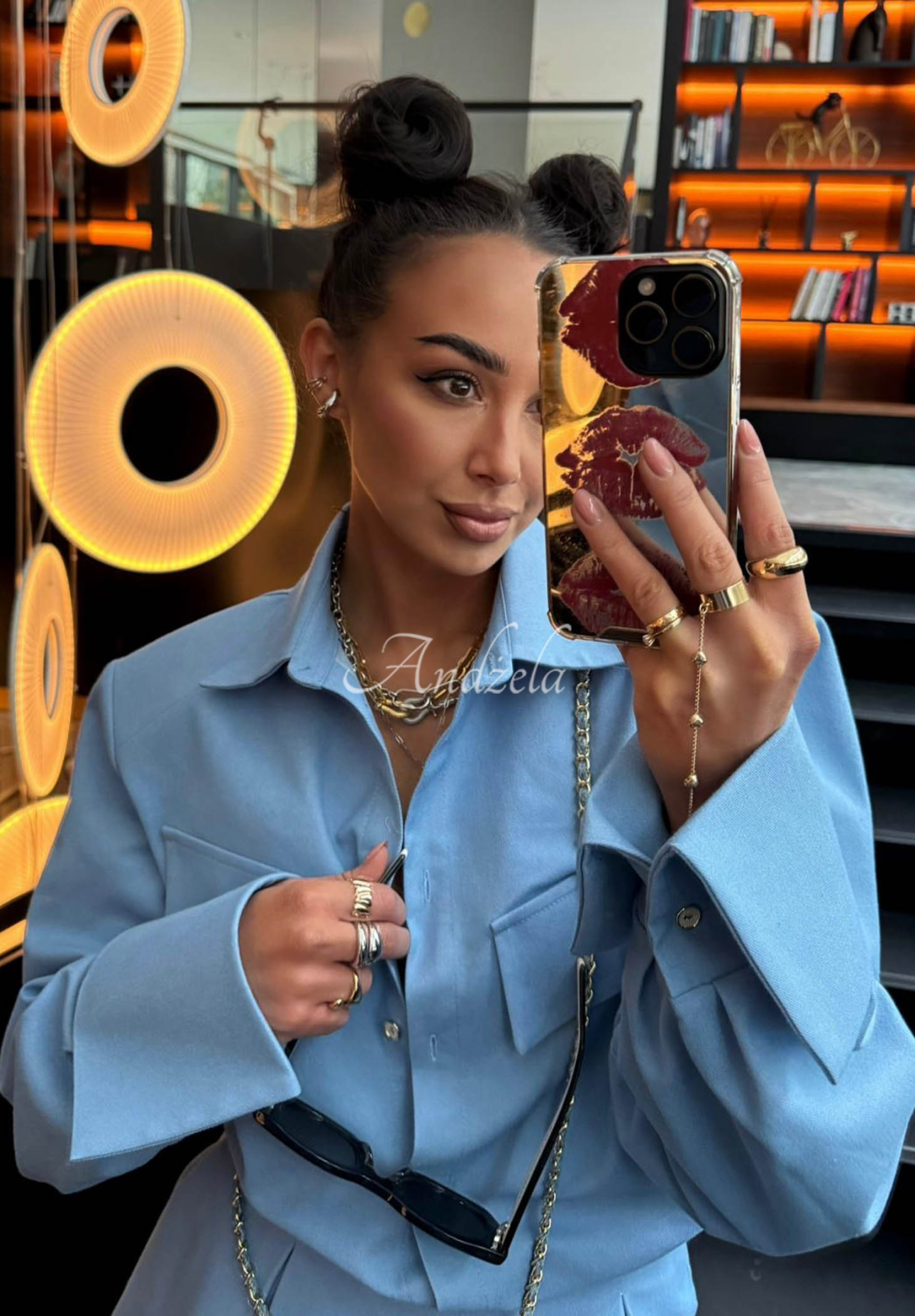 Džínsová košeľa La Milla Kaylee modrá