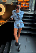 džínsová Košeľa La Milla Kaylee modrá