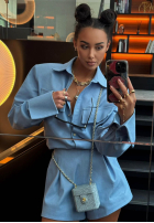 džínsová Košeľa La Milla Kaylee modrá